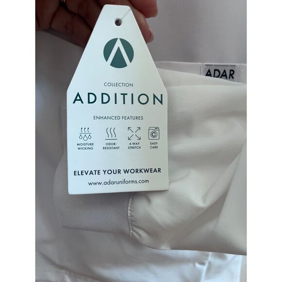 NWT ADR Addition Collection White Contemporary Zip Up White Lab Coat size XL - Picture 7 of 8